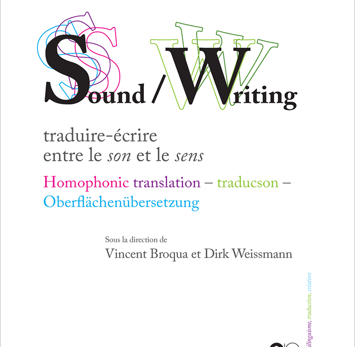 Parution : Sound / Writing : on Homophonic translation